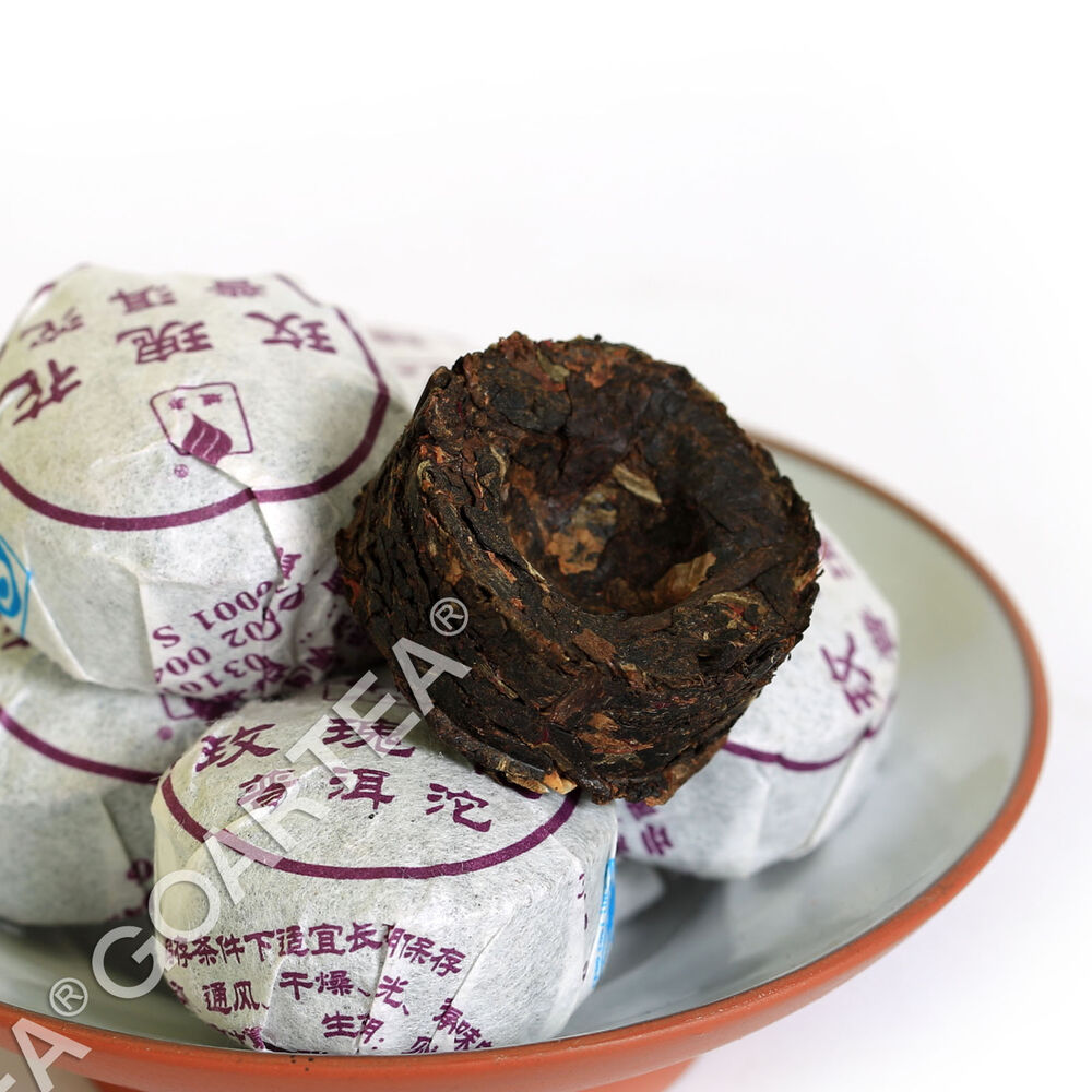 Yr GOARTEA Red Rose Flower Flavor Mini Ripe Tuo Cake Puer Pu'er Pu Erh Tea