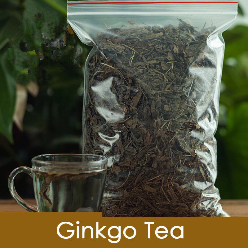 HelloYoung 50g-1kg Slim Green Herbal Tea Ginkgo Biloba Leaf Lower Blood Pressure Dried Herb Main image