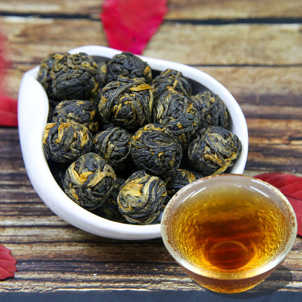 HelloYoung TeaYunnan Ancient Trees Golden Pearl Dian Hong Chinese Black Tea 100g