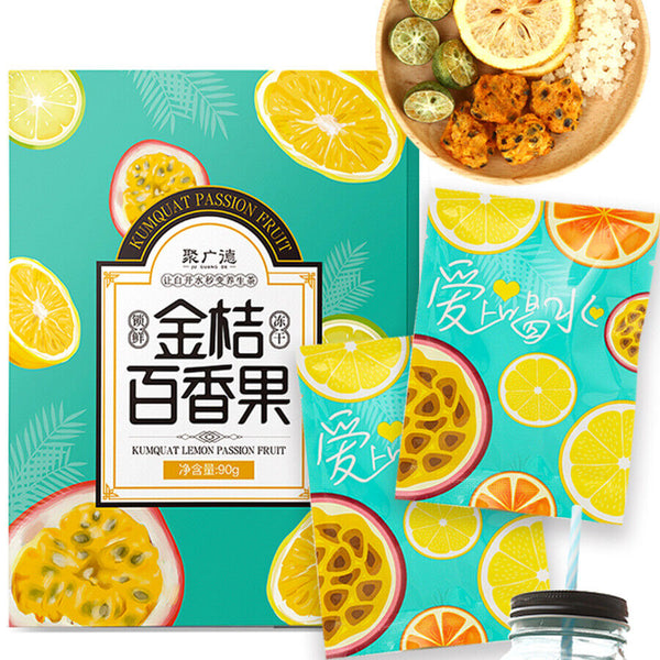 HelloYoung 5pcs Chinese Dried Fruit Tea Teabags with Kumquat Passion Fruits Lemon Tea Bag