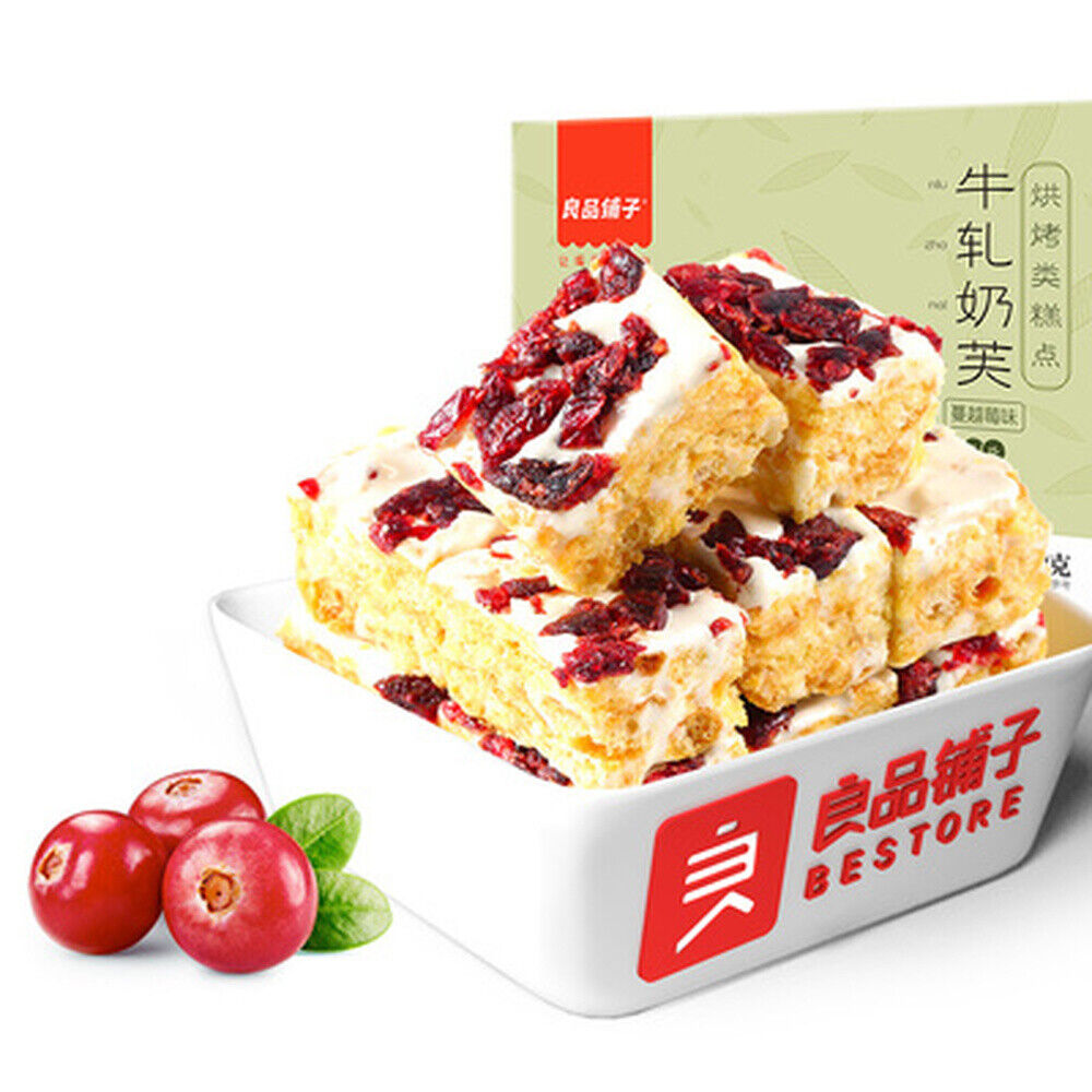 Liangpinpuzi Baked pastries Speciality Snacks 120g 良品铺子蔓越莓牛扎奶芙