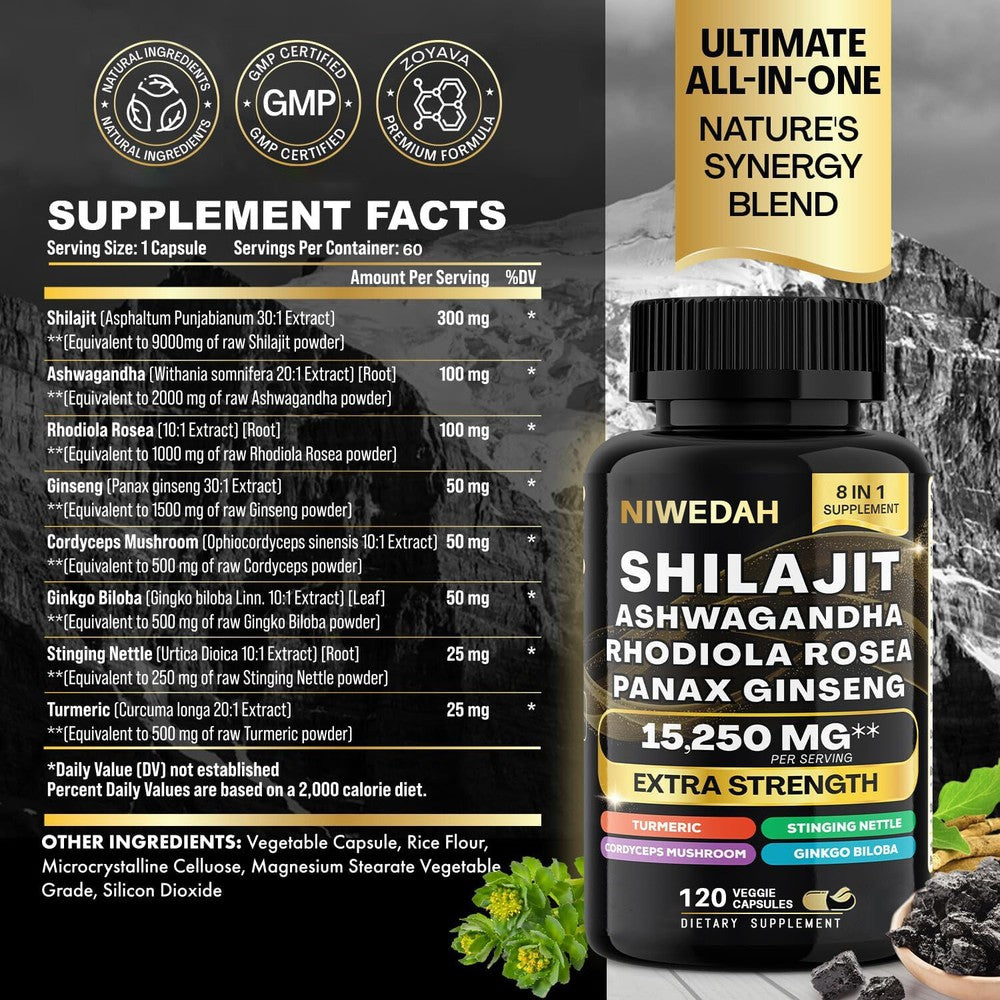 Sea Moss Bundle Black Seed Multivitamin & Shilajit Power Combo USA