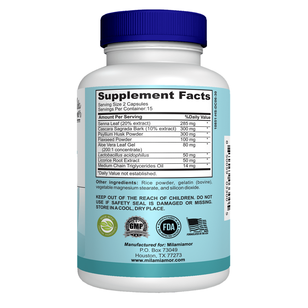 15 Day Cleanse Gut and Colon Support Gut Cleanse Capsules Non-GMO 30 Capsules
