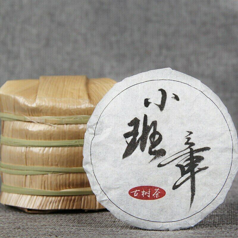 HelloYoung Xiao Ban Zhang Old Raw Puer Tea Littlel Cake Old Tree Shen Puer Tea 50g