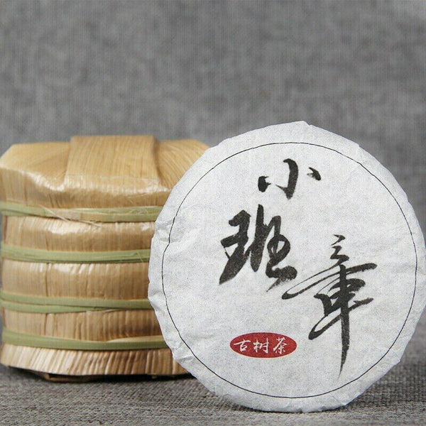 HelloYoung Xiao Ban Zhang Old Raw Puer Tea Littlel Cake Old Tree Shen Puer Tea 50g
