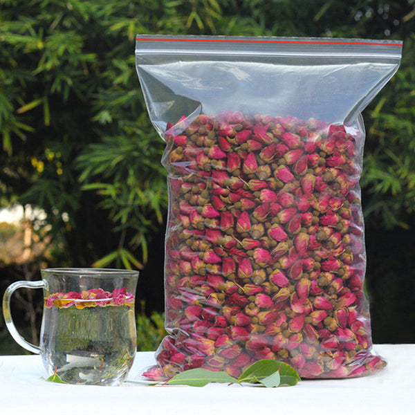 HelloYoung Red Rosebud Rose Buds Flower Floral Premium Organic Chinese Loose Herbal Tea