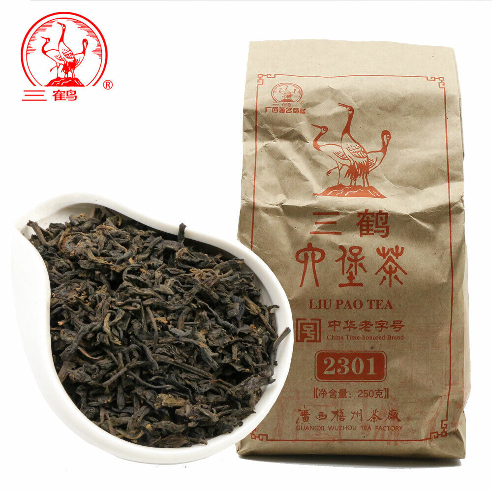 HelloYoung Three Cranes Sanhe Loose Liupao Tea Dark Tea 2301 Aged Teas 250g Main image