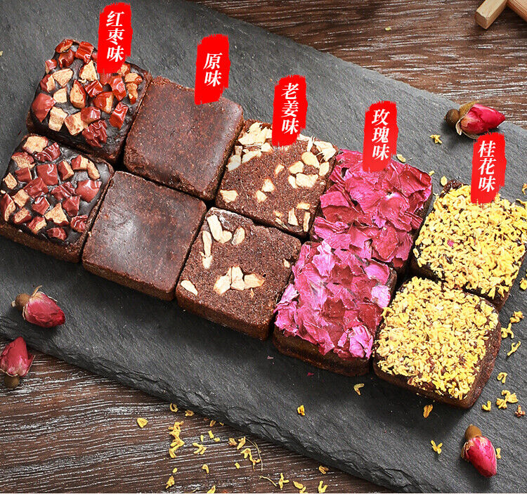 HelloYoung Yunnan Handmade Old Brown Sugar Rose Osmanthus, Red Dates, Ginger Mixed 320g