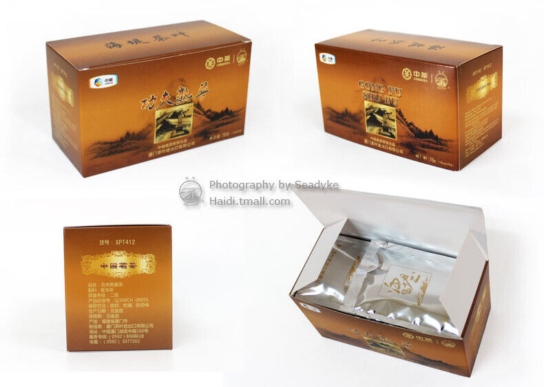 HelloYoung GONG FU SHU PU TEA XPT412 Sea Dyke XPT412 Kung Fu Pu-erh Tea Loose 70g Ripe