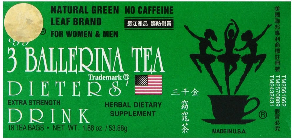 18 Bags Weight Loss & Detox Drink 3 Ballerina Extra Strength Dieters Tea