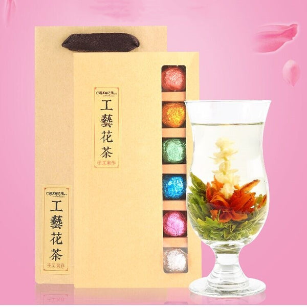 Blooming Tea Flowers Balls Green Tea Gift Box 18pcs Handmade Blooming Flower Tea