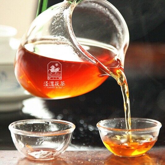 357g Golden Flower Dark Tea  Jingwei Fu Tea Shaanxi Jinhua Qizi Fu Cha Brick