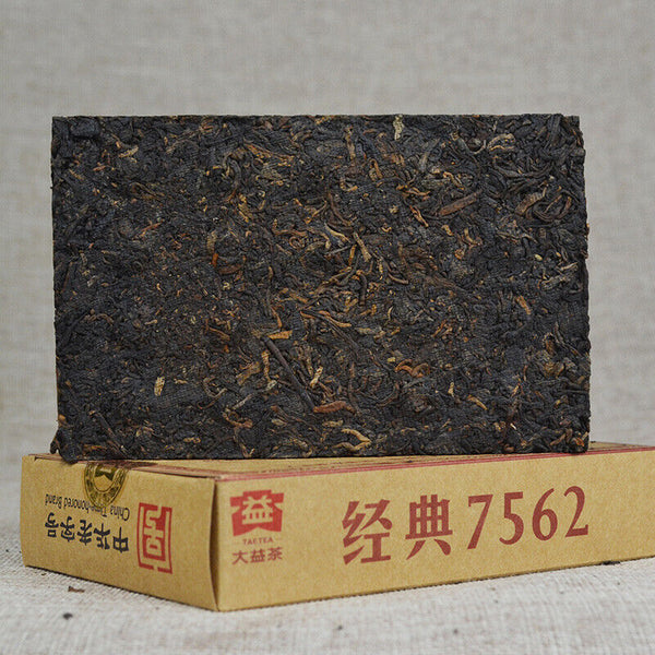 TAETEA Menghai Dayi Pu-erh Tea Brick 250g/8.8oz Ripe Puer Pu'er 1601 Batch