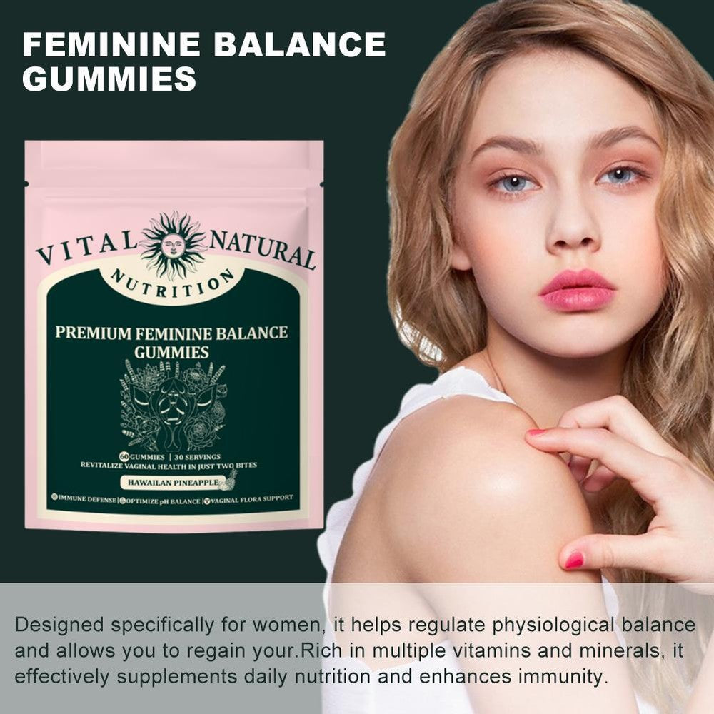 Premium Feminine Balance Gummies - for Women’s Health & Wellness 60 Gummies'