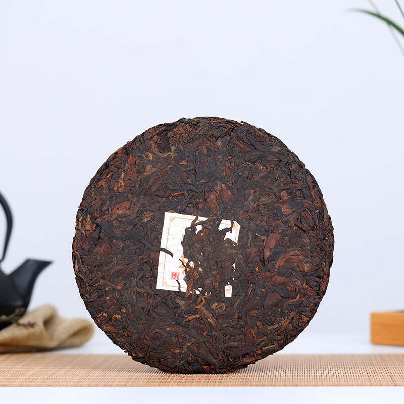 357g Yunnan Menghai Ripe Puerh Tea Bulangyanyun Pu-erh Cooked Tea Cake Pu'er Tea Secondary image