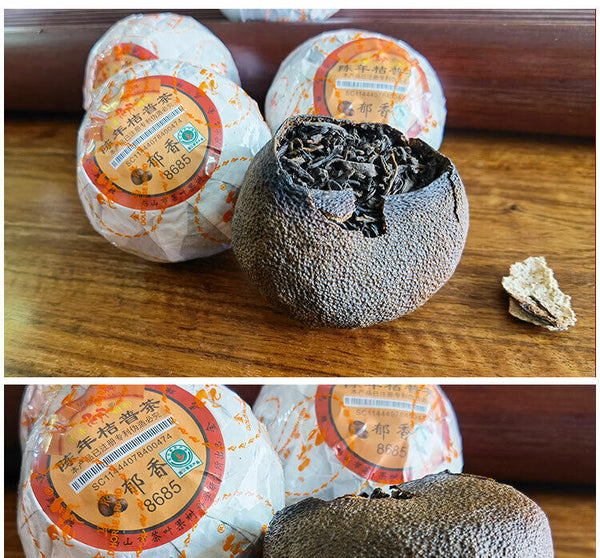 HelloYoung Yuxiang 8685 * Gold Horse Puer Stuffed Tagerine Tea Ripe Pu'er Orange Mandarin