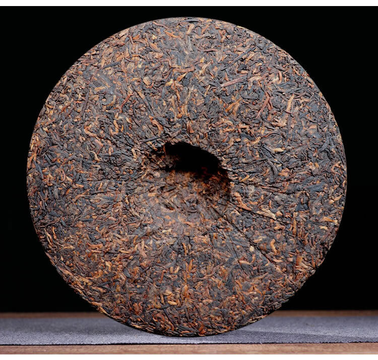 HelloYoung Ripe Puer Golden Buds Cake Menghai Daoshenggen Court Pu'er Tea 357g/12.59oz