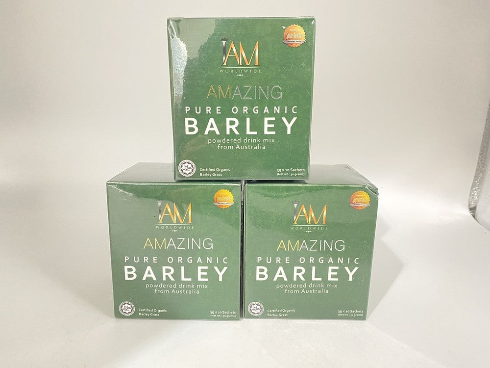 DRINK MIX  PURE ORGANIC BARLEY POWDERED - 3 BOXES / 30 SACHETS Main image