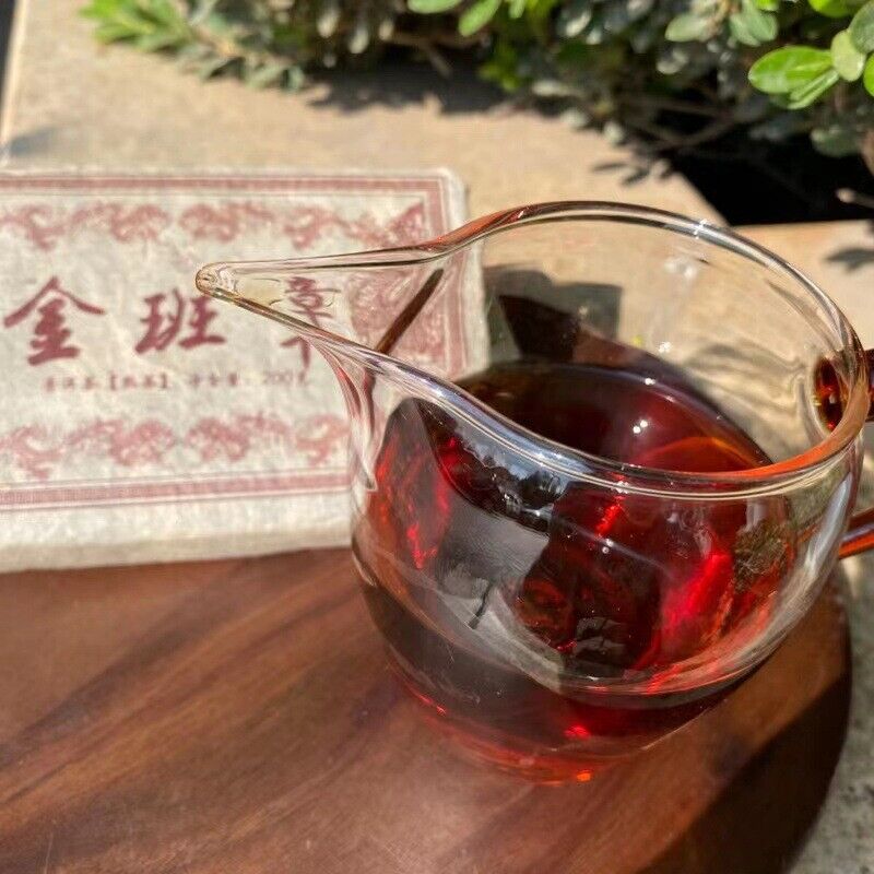 Banzhang Pu-erh Cooked Tea Organic Pu'er Tea 200g Ripe Puerh Tea Brick Golden