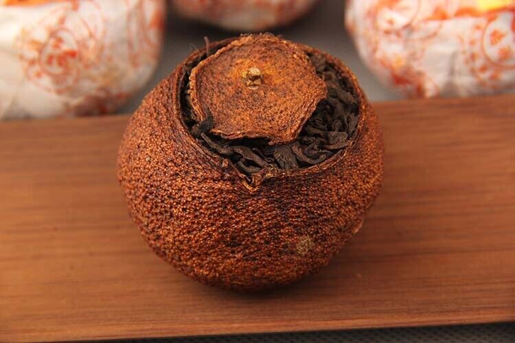 HelloYoung Xinhui Aged Chenpi Ripe Puer Tea Orange Skin Puerh Pu'er Loose Tea PEI YU 312