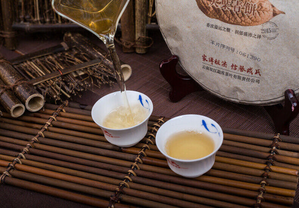 HelloYoung Mengku Rongshi Big Leaf Green Cake Yunnan Pu-erh China Pu'er Tea 500g Raw