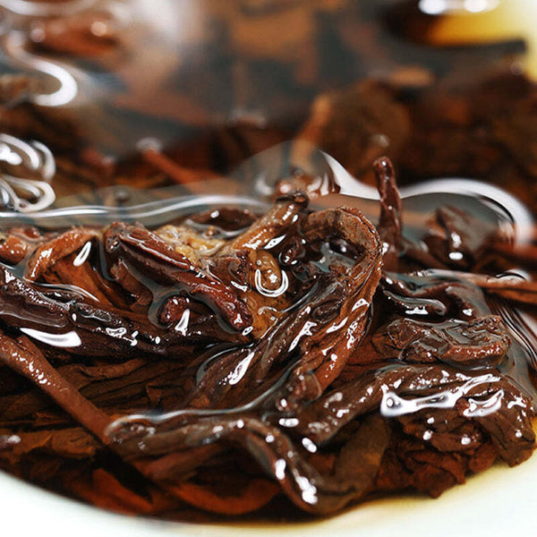 357g Yunnan Cooked Pu-erh Tea Laomane Puerh Ripe Tea Cake Organic Pu'er Cake Tea