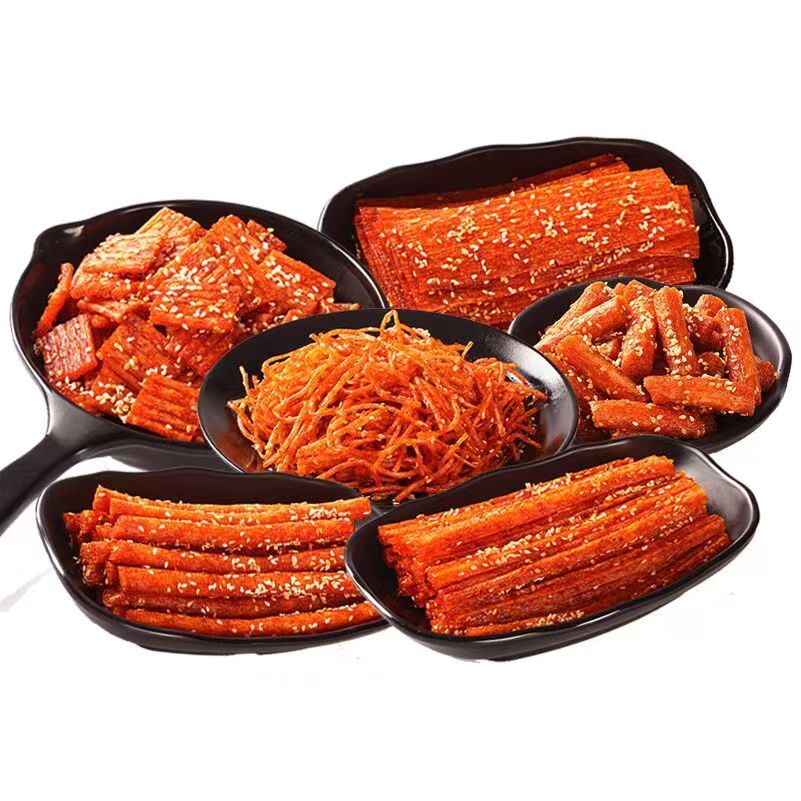 70g*4bags Mixed flavors Spicy snacks big spicy slices Chinese handmade snacks
