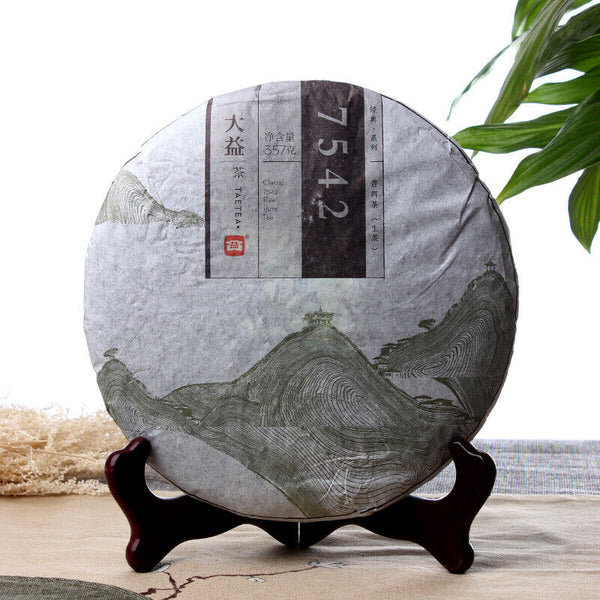 HelloYoung Menghai Dayi 7542 Pu'er Tea Cake Chinese Yunnan Puerh Pu-erh 357g Raw Puer