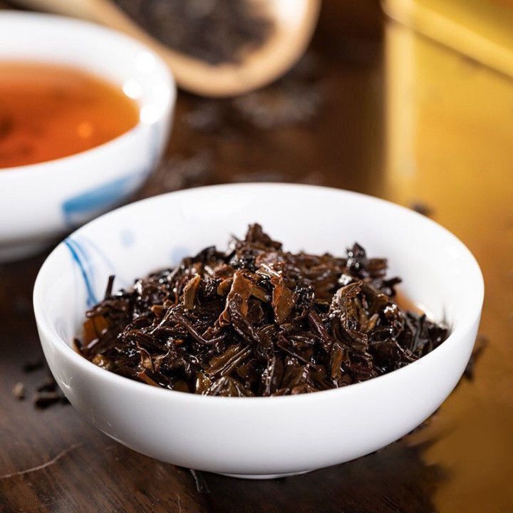 HelloYoung CHINATEA Brand Golden Can 2nd Grade Liu Bao Hei Cha Dark Tea Loose Liu Pao 150g