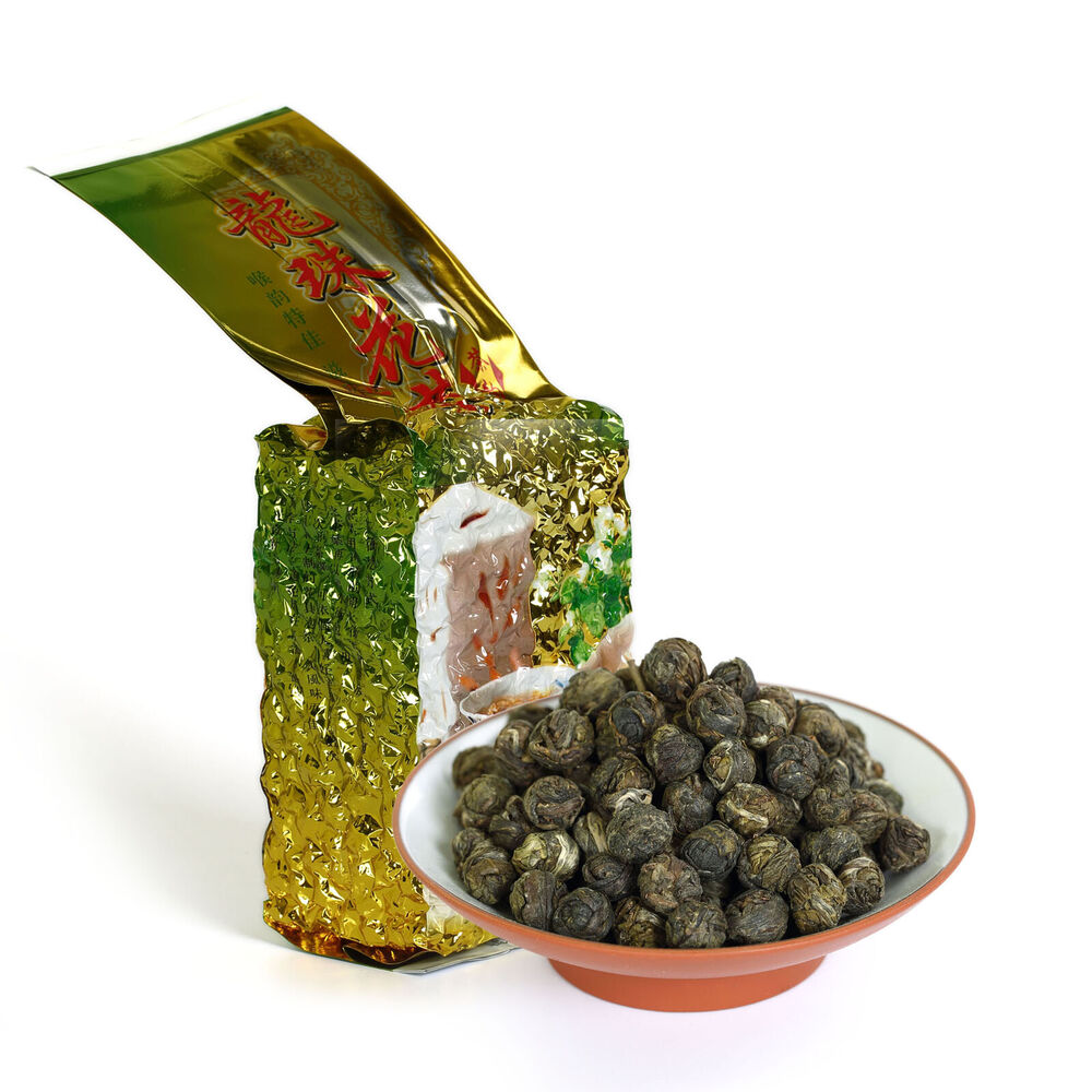 HelloYoung HELLOYOUNG Premium Jasmine Dragon Pearl Loose Leaf Chinese Green Tea Hand Rolled Main image