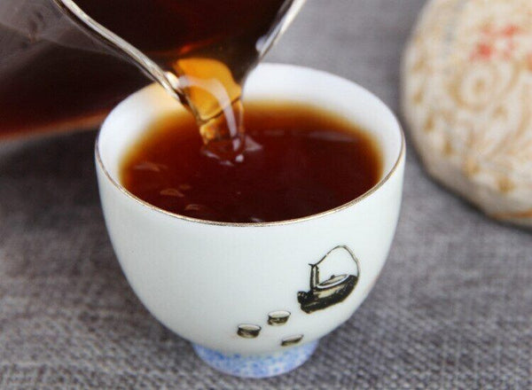 HelloYoung Chinese Yunnan Ripe Puerh Golden Bud Small Cake Shu Puer 100g