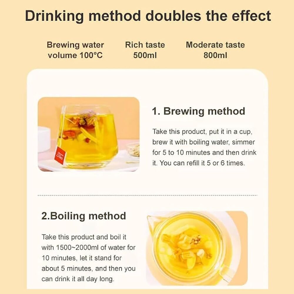 Yuanqi Four Treasures Tea Ginseng Tea for Men Independent Packaging Tea Bag