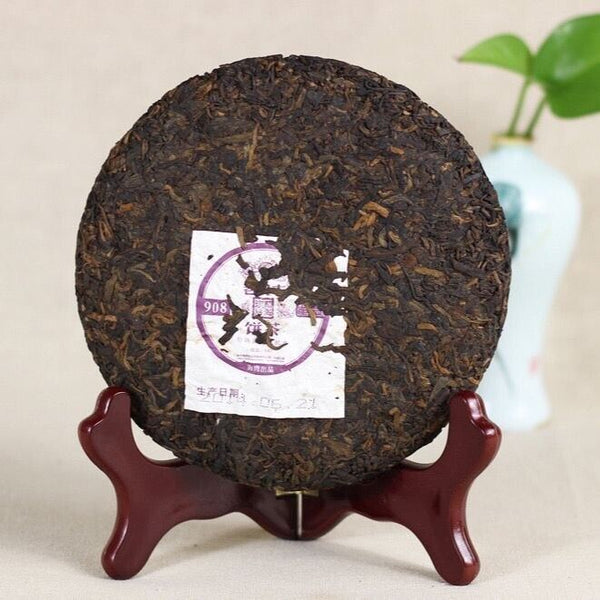 HelloYoung Yunnan Haiwan"Lao Tong Zhi" 908 Menghai Pu Erh Tea Cake 141 Puer Cooked Tea 200g