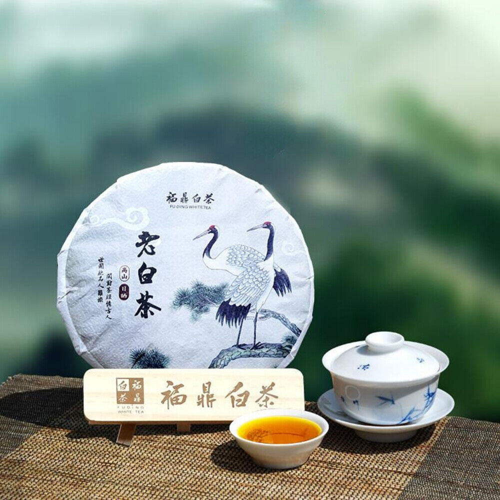 300g Chinese White Tea Cake Health Care High Mountain Fuding White Tea Gift Box Secondary image