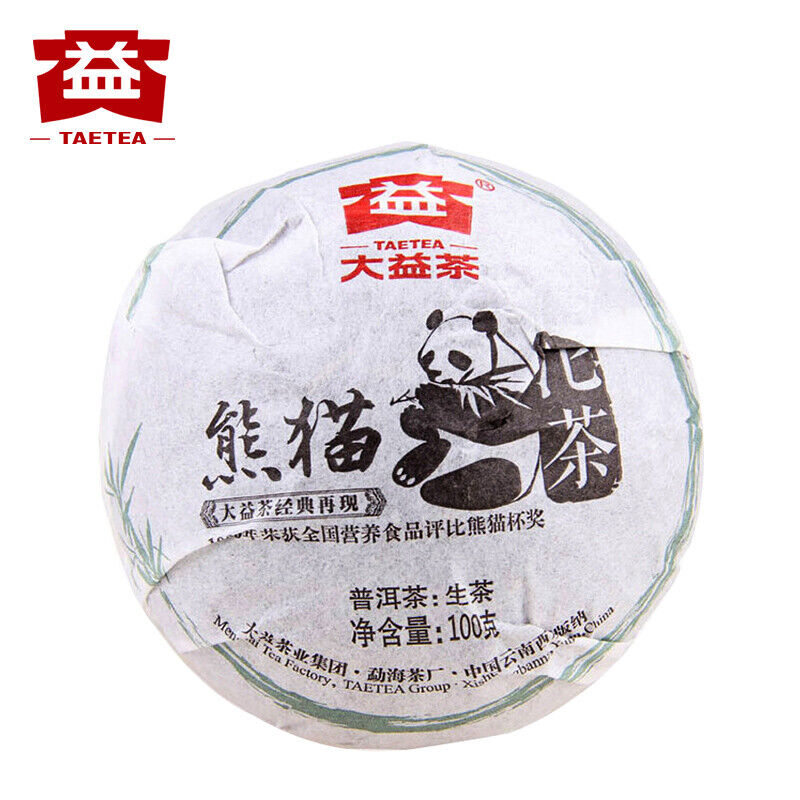 HelloYoung TAETEA Brand Panda Pu-erh Tea Tuo 100g Raw Menghai Dayi Pu'er Tuocha