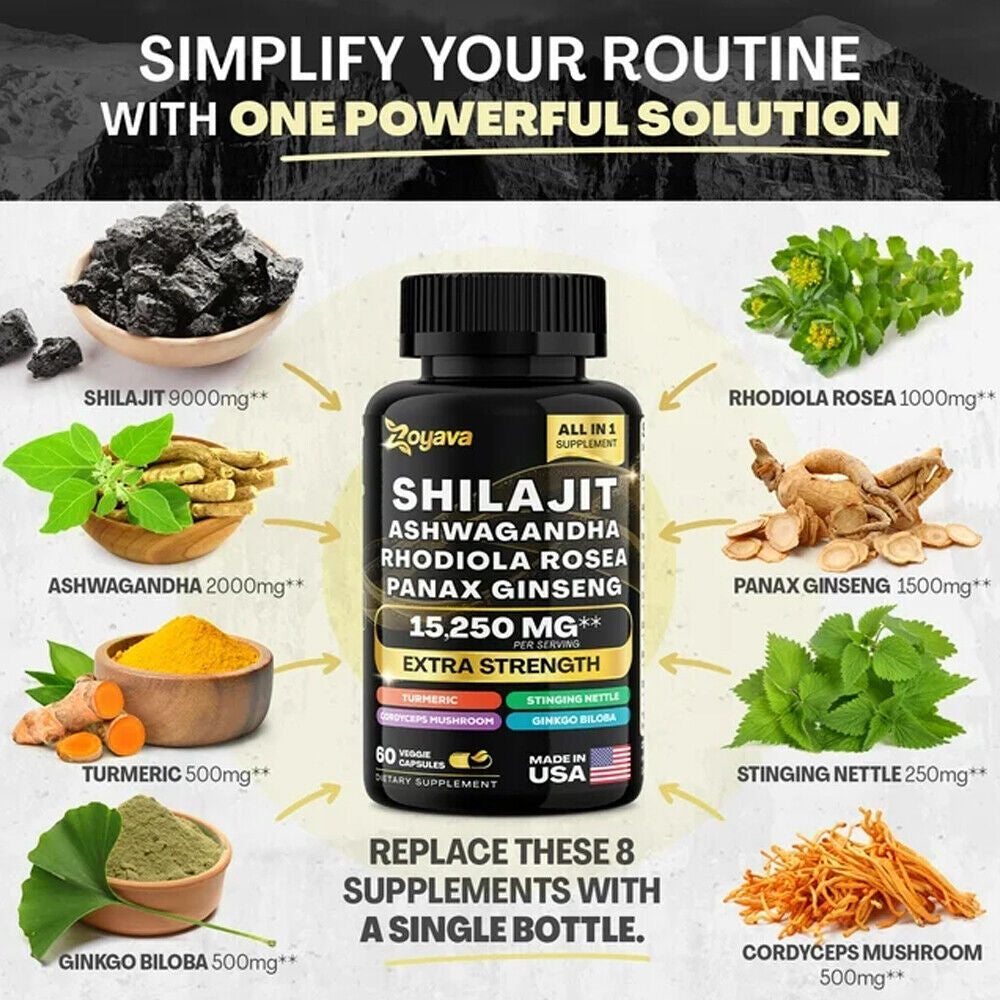 Natural Dynamic Vitality Bundle -Sea Moss Multivitamin & Shilajit Power Combo