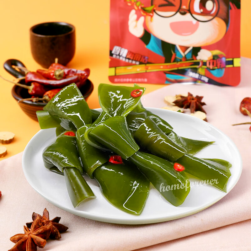 Chinese Spicy Snacks Party Food 100g x 3 三只松鼠香辣海带结 Three Squirrels Seaweed Knots