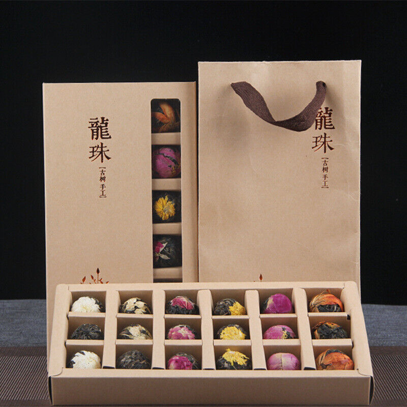 HelloYoung Yunnan Raw Pu'er Scented Tea 120g (18pcs) Dragon Ball Gift Box Jasmine 6 Flavor Main image