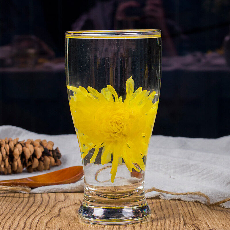 HelloYoung 20pcs-100pcs Yellow Chrysanthemum Tea Big Blooming Flower Dry Herbal Health Tea