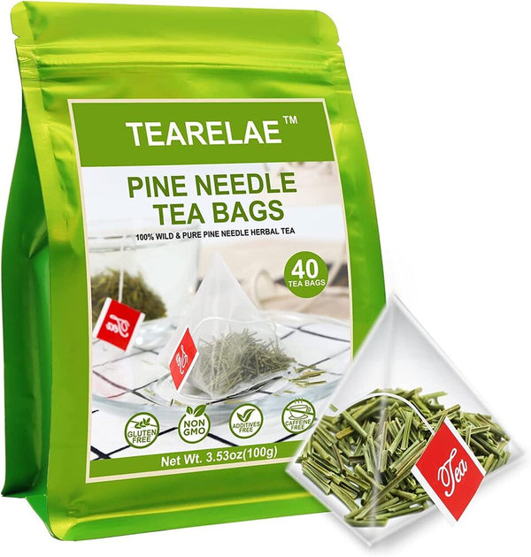 HelloYoung TEARELAE Needle Tea Bags 2.5g X 40 Bags Natural Dried Masson Pine Needles