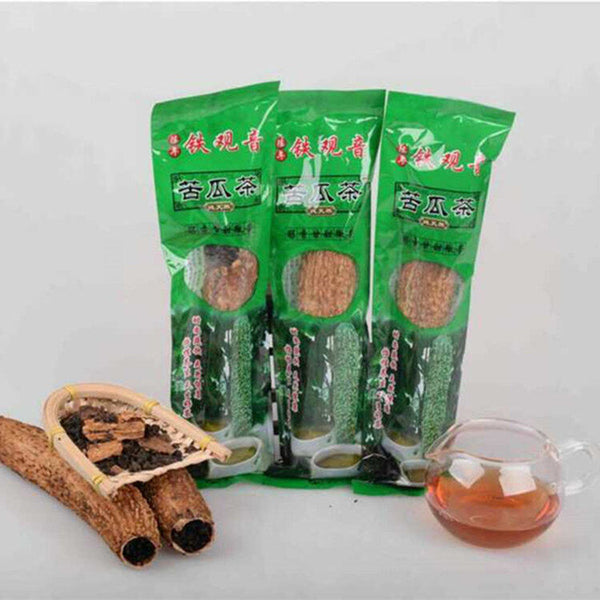 HelloYoung Chinese KU GUA CHA Bitter Melon Tea Tie Guan Yin Oolong Tea In Bitter Gourd
