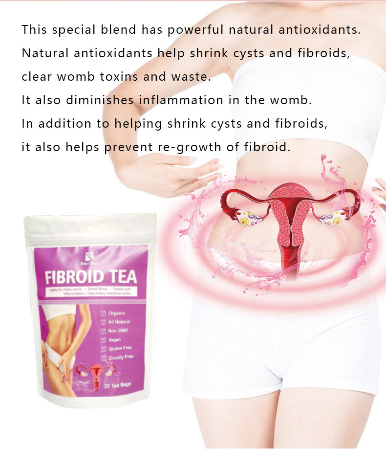 Relaxes Uterus Shrinks Fibroids Eases Pain 100% Natural Fibroid Tea