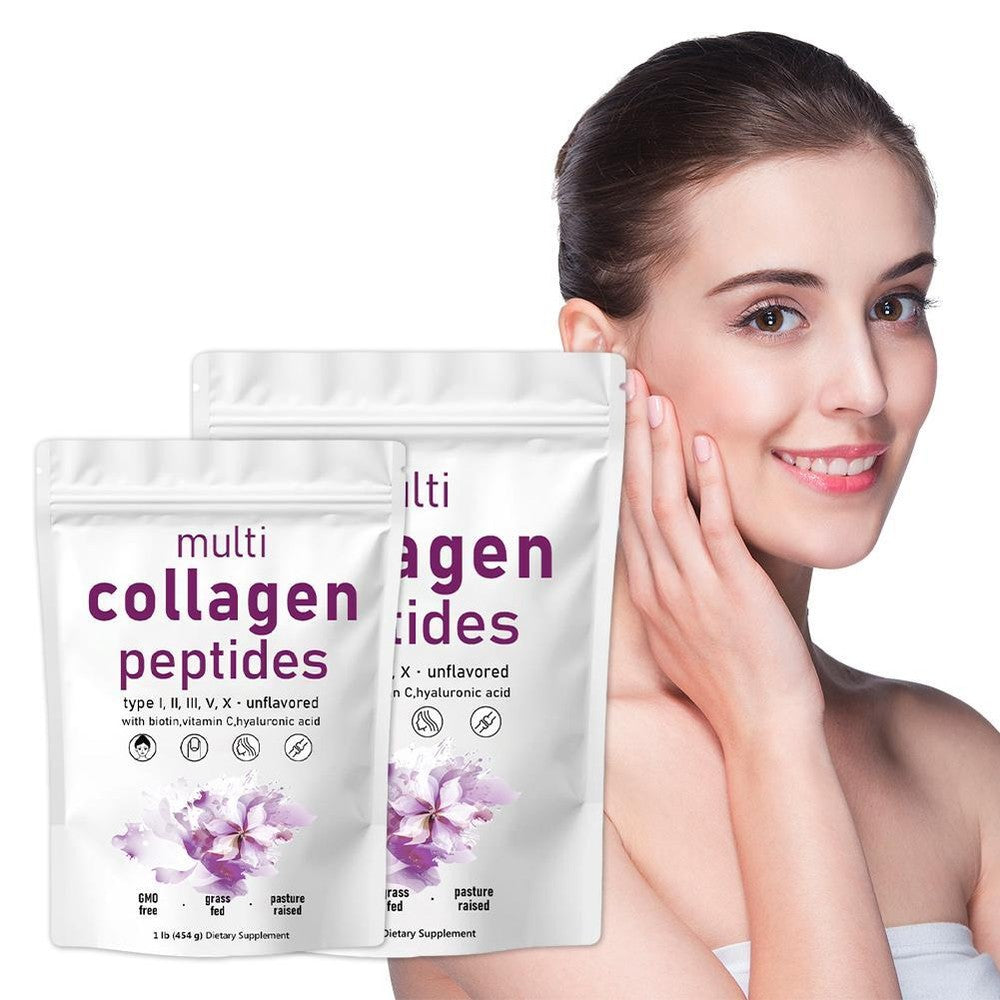 Multi Collagen Peptides Powder Hydrolyzed Protein Peptides (Type I,II,III,V,X)
