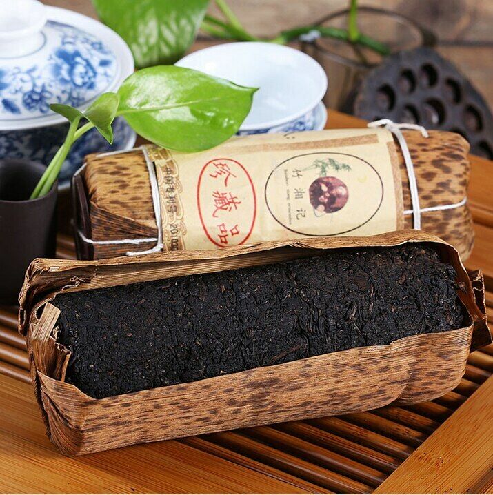 HelloYoung TeaTian Jian Anhua Dark Tea Royal Hunan Anhua Black Tea 200g Chinese Slimming Tea