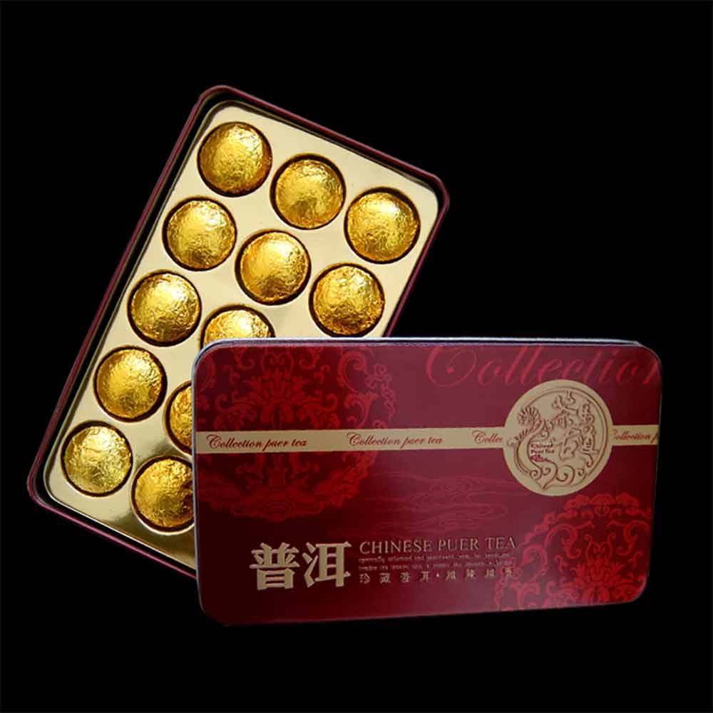HelloYoung /Mini Puer Ripe Tuocha Gold Tin Foil Packing Shu Pu'er Tea Gift 75g Main image