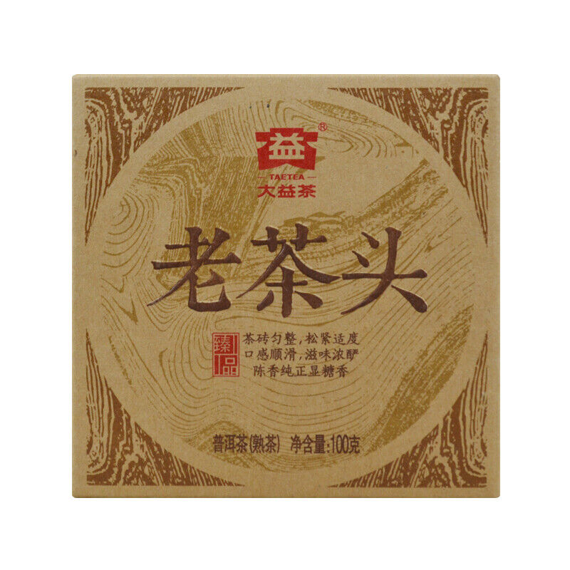 TAETEA Lao Cha Tou Dayi Menghai Puerh Puer Ripe Tea Brick 100g 1401 Batch Main image