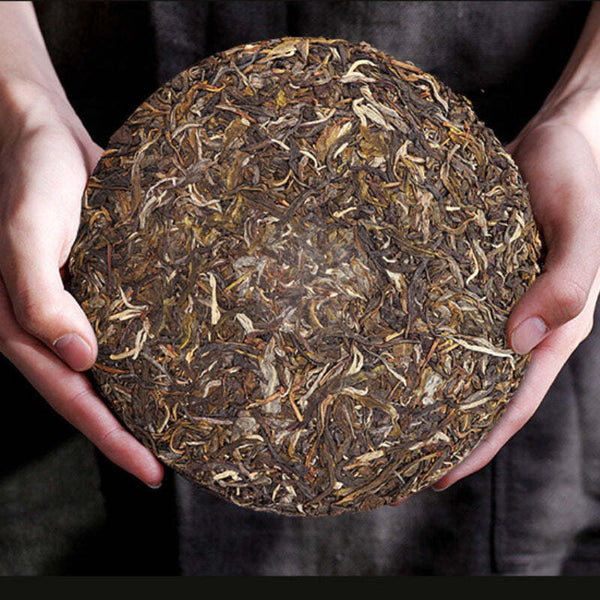 357g Puerh Raw Tea Cake Yunnan Old Tree Pu-erh Green Tea Benefits Aged Pu'er Tea