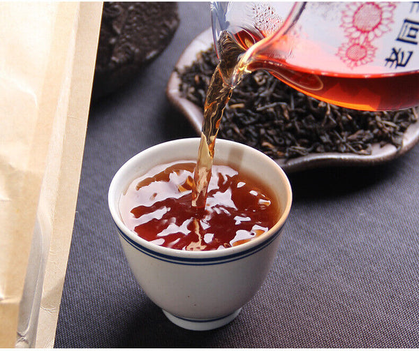 HelloYoung YUNNAN LAOTONGZHI PU'ER TEA Loose Puer Tea Ripe Haiwan Tea 500g/1.1lb