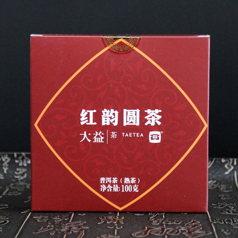 HelloYoung Red Rhyme Round Tea * Yunnan TAETEA Menghai Dayi Ripe Pu Er Puer Cake 1801 Main image