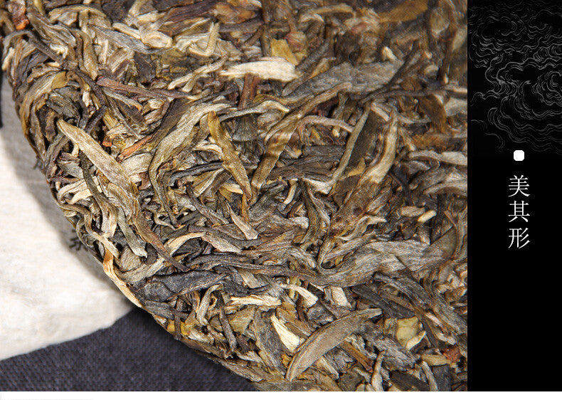 400g Haiwan Old Comrade Liangyuan Raw Tea Cake Yunnan Pu'er Tea